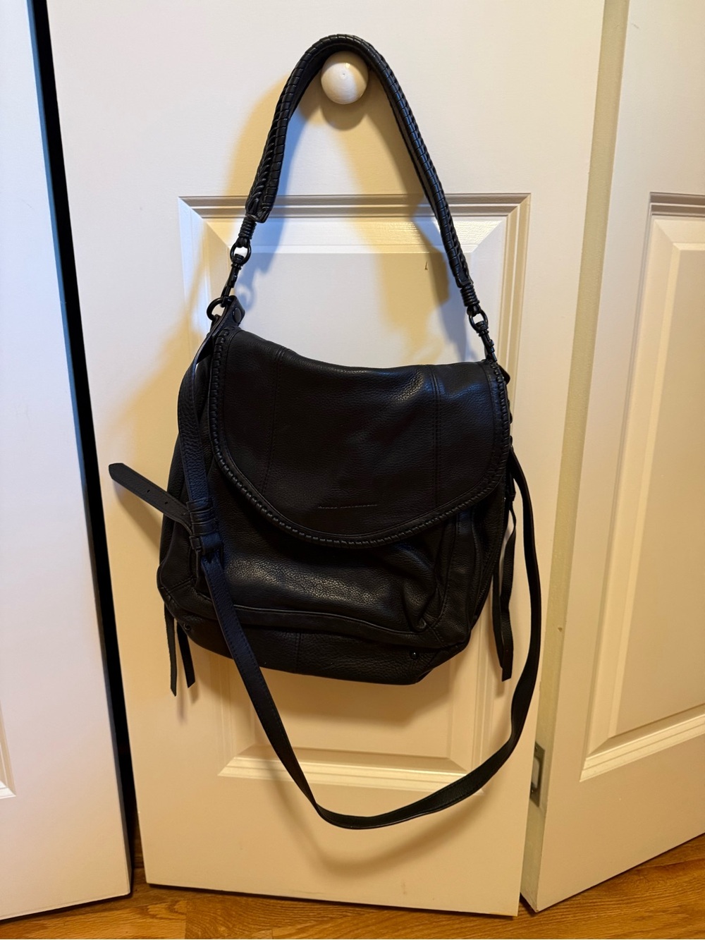 Aimee Kestenberg Black Leather Shoulder Bag - Versatile Everyday Tote